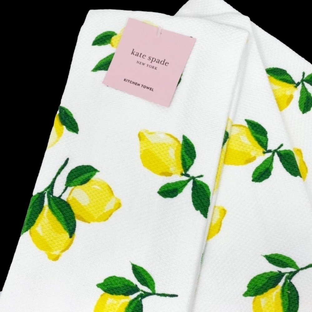 Kate Spade LEMON KITCHEN TOWEL SET 3 PACK LEMONS N